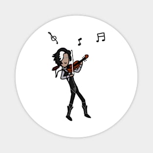 D.M. Plays Violin Cartoon 1 Magnet